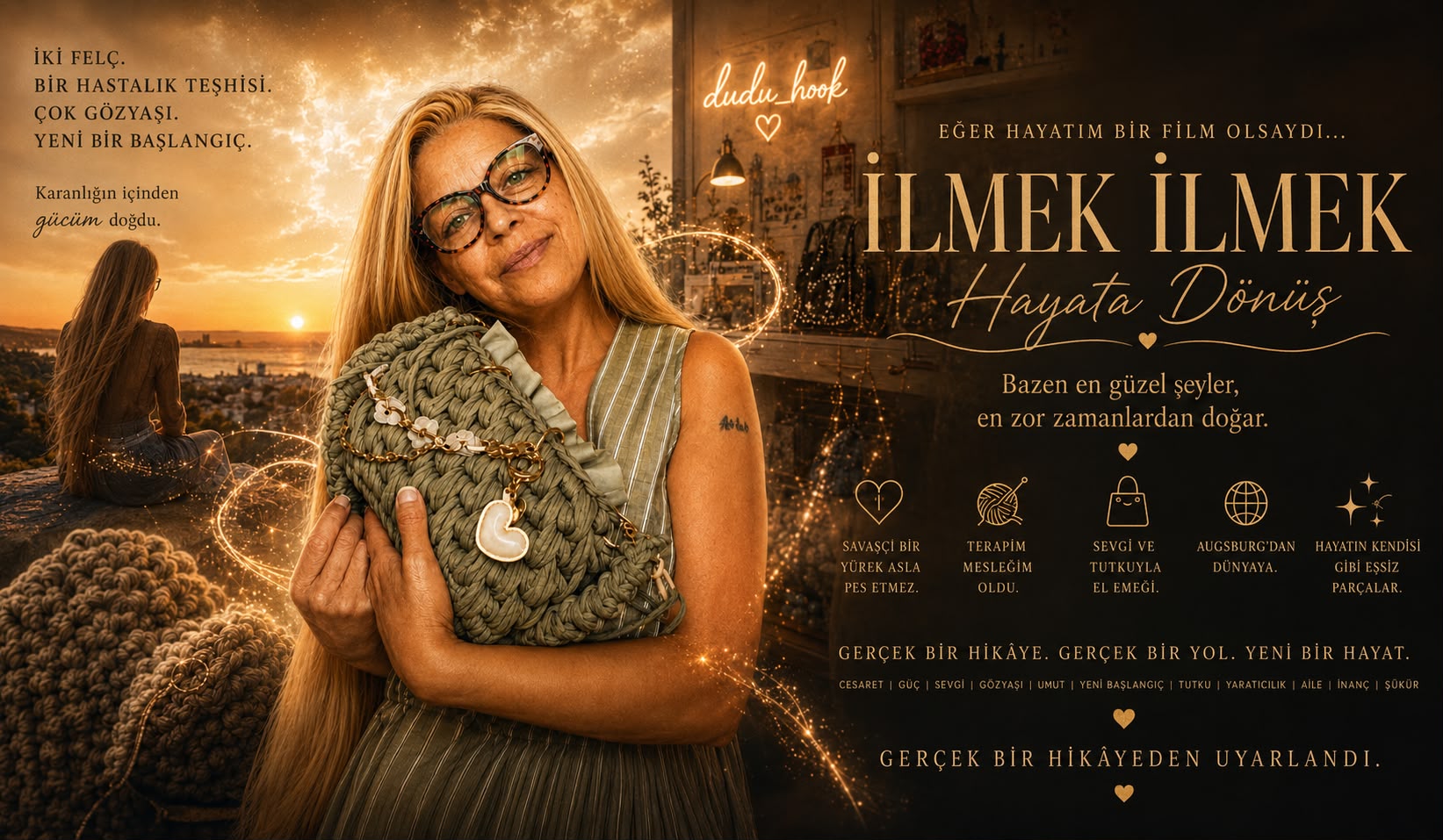 Duduhook hikaye görseli ve el emeği tasarım çanta